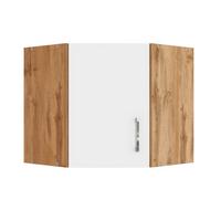 Eckhängeschrank B: 60 cm Eiche Dekor/Weiß 1 Drehtüre - Eiche Wotan/Weiß, MODERN, Holzwerkstoff (60/57/60cm) - Held