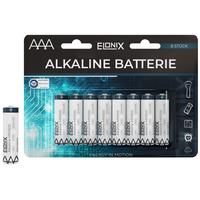 Batterien Alkaline AAA 1,5 V 8 Stk. - Blau/Schwarz, Basics (1/4,3cm) - Elonix