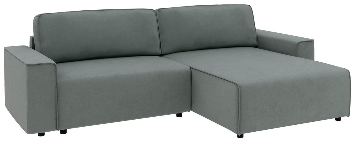 Ecksofa Chance, Grau S: 265x164 cm - Schwarz/Grau, MODERN, Textil (265/164cm) - Trendmanufaktur