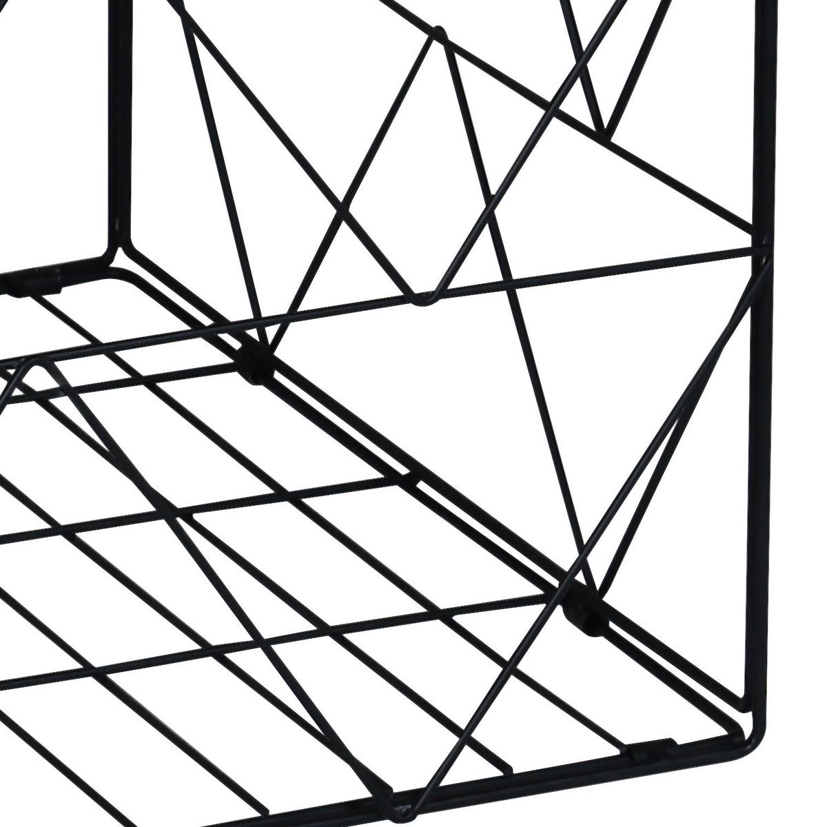 Beistelltisch Mit Metallgerüst Sally Schwarz / Dunkelbraun - Dunkelbraun/Schwarz, MODERN, Holzwerkstoff/Metall (40/38/40cm)