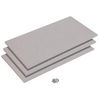 Einlegeböden Korbach 3er-Set 85x45 cm Leinenoptik - Grau, MODERN, Holzwerkstoff (85/1,6/45cm)