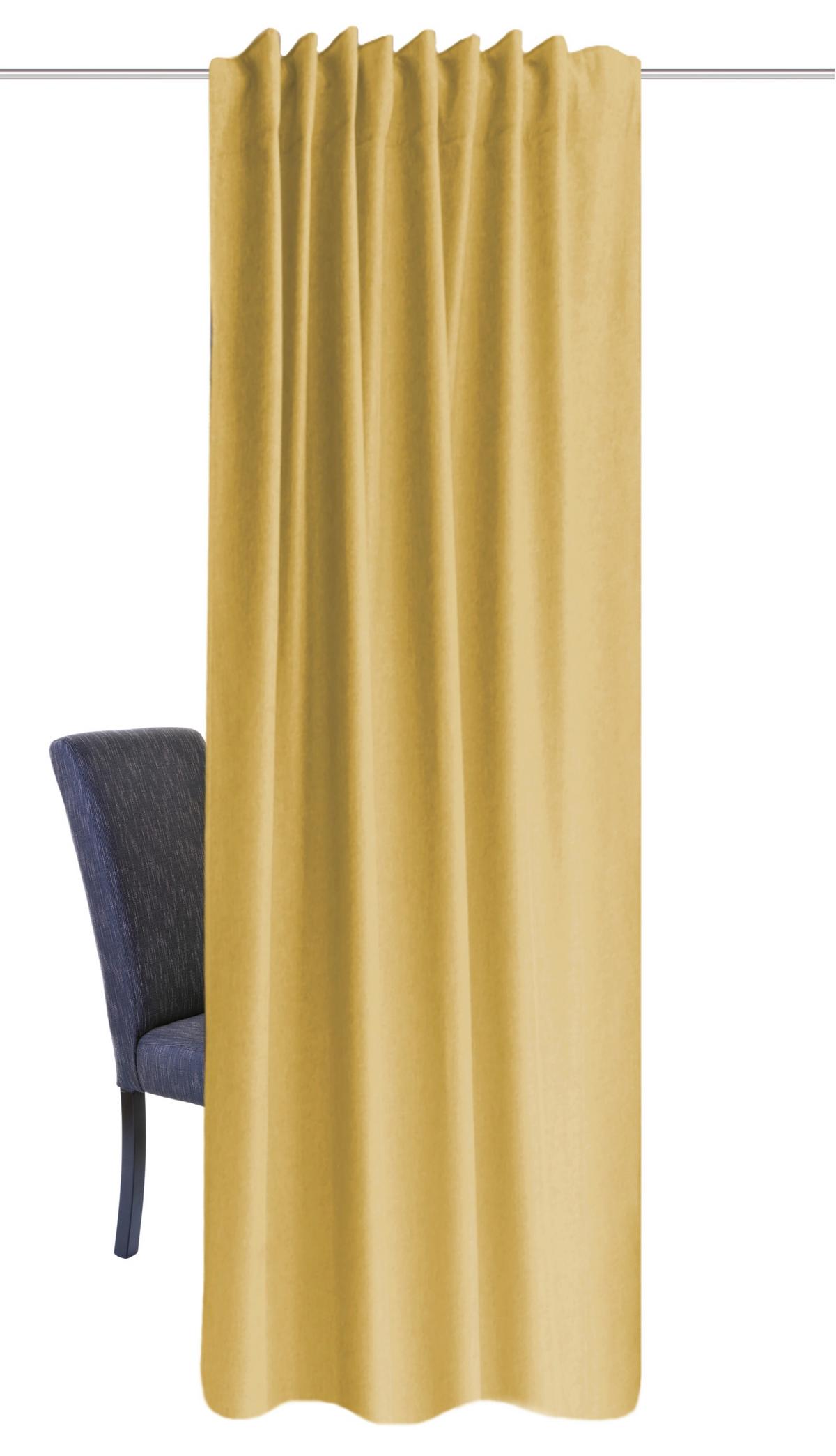 Wärmeschutzvorhang Eskimo Gelb B: 135 cm - Gelb, Basics, Textil (135/245cm) - Schmidt W. Gmbh