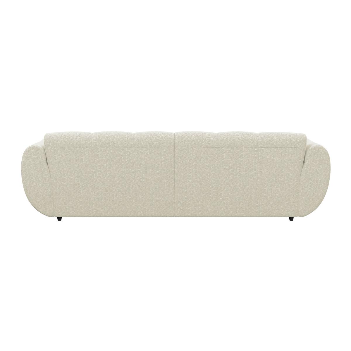 Ecksofa Panda Chenille elfenbein, 280x178cm - Elfenbein/Schwarz, Trend, Textil (280/178cm)