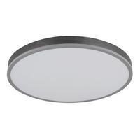 LED-Deckenleuchte Doro D: 60cm Silberfarben Weiß Dunkelgrau - Dunkelgrau/Silberfarben, Basics, Kunststoff/Metall (60/8,5cm) - Globo
