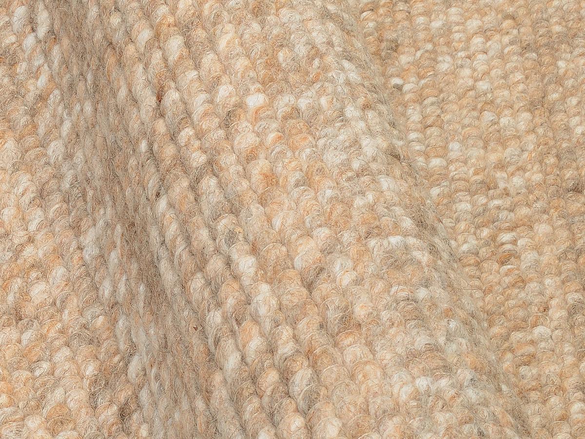 Handwebteppich Cappuccino Helsinki 80x300 cm, Wolle - Cappuccino, Basics, Textil (80/300cm) - Linea Natura