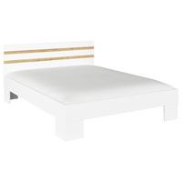 Ágykeret Foster 160/200 Cm - Artisan tölgy/fehér, Konventionell, faalapú anyag (160/200cm)