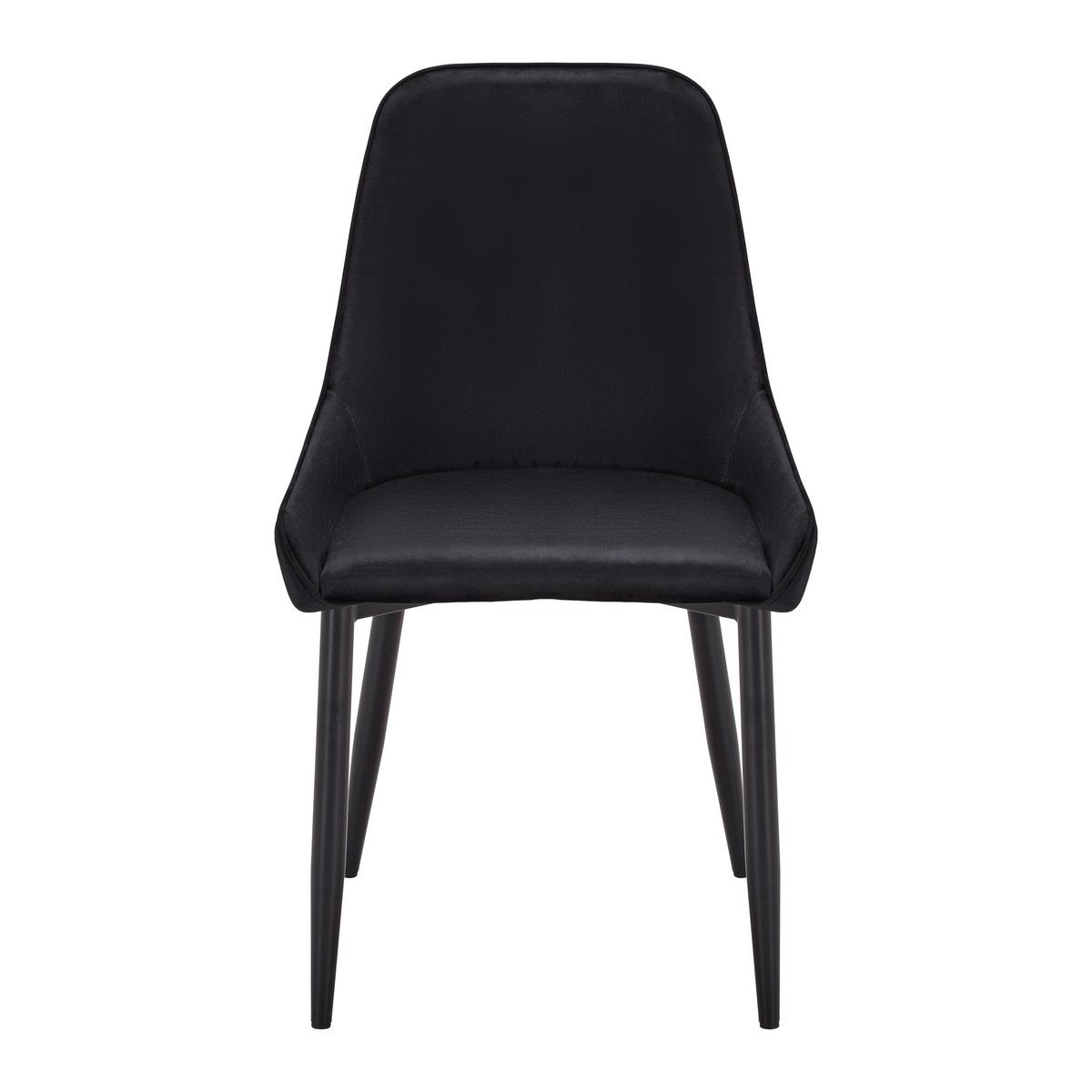 Židle Enna - černá, Moderní, kov/dřevo (48/85/58cm) - Modern Living