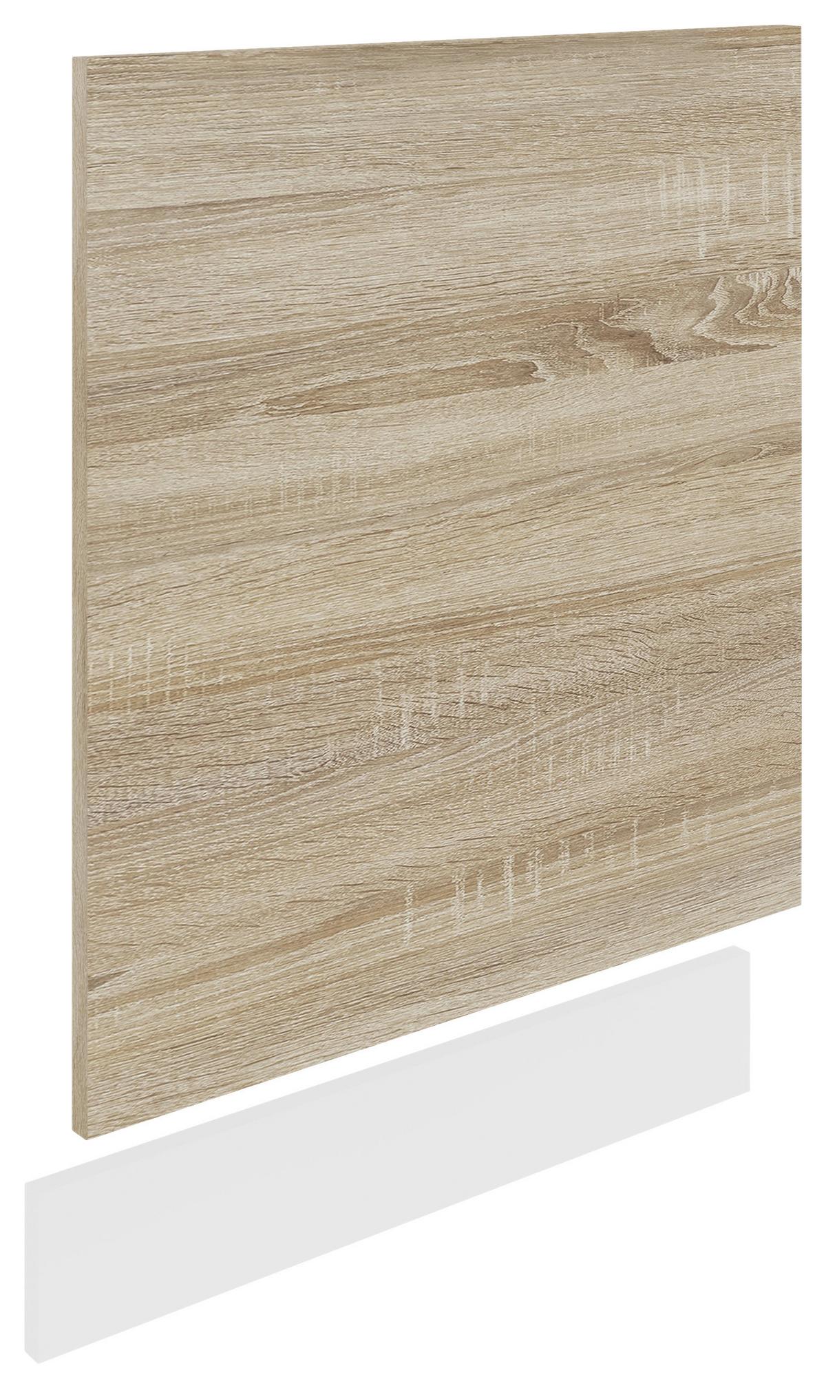 Geschirrspülerfront Esilo Weiß/Eiche Dekor B: 60 cm - Weiß/Sonoma Eiche, KONVENTIONELL, Holzwerkstoff (60/67/2cm) - MID.YOU