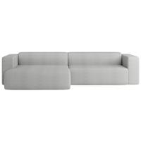 Ecksofa Basimo Cord Hellgrau, B: 293 cm - Hellgrau, Trend, Textil (170/293cm)