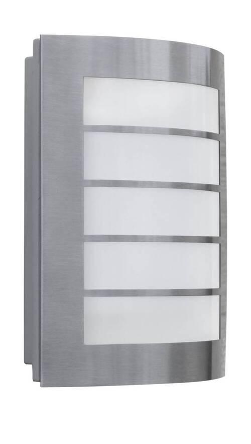 Außenleuchte Slim 6 Watt Edelstahl, Wandmontage - Edelstahlfarben, Basics, Metall (17,6/21,6/6,5cm)