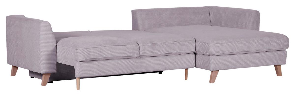 Ecksofa Rimini, Grau S: 271x165 cm - Buchefarben/Grau, Design, Textil (271/165cm) - MID.YOU