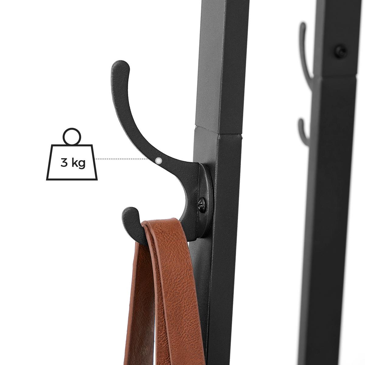 Vešiak na odevy - hnedá/čierna, Trend, kov/kompozitné drevo (43/180/43cm) - Boxxx