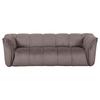 Bigsofa Sabea B: 220 cm Schlammfarben Plüsch - Schlammfarben/Schwarz, KONVENTIONELL, Textil (220/67/106cm) - MID.YOU