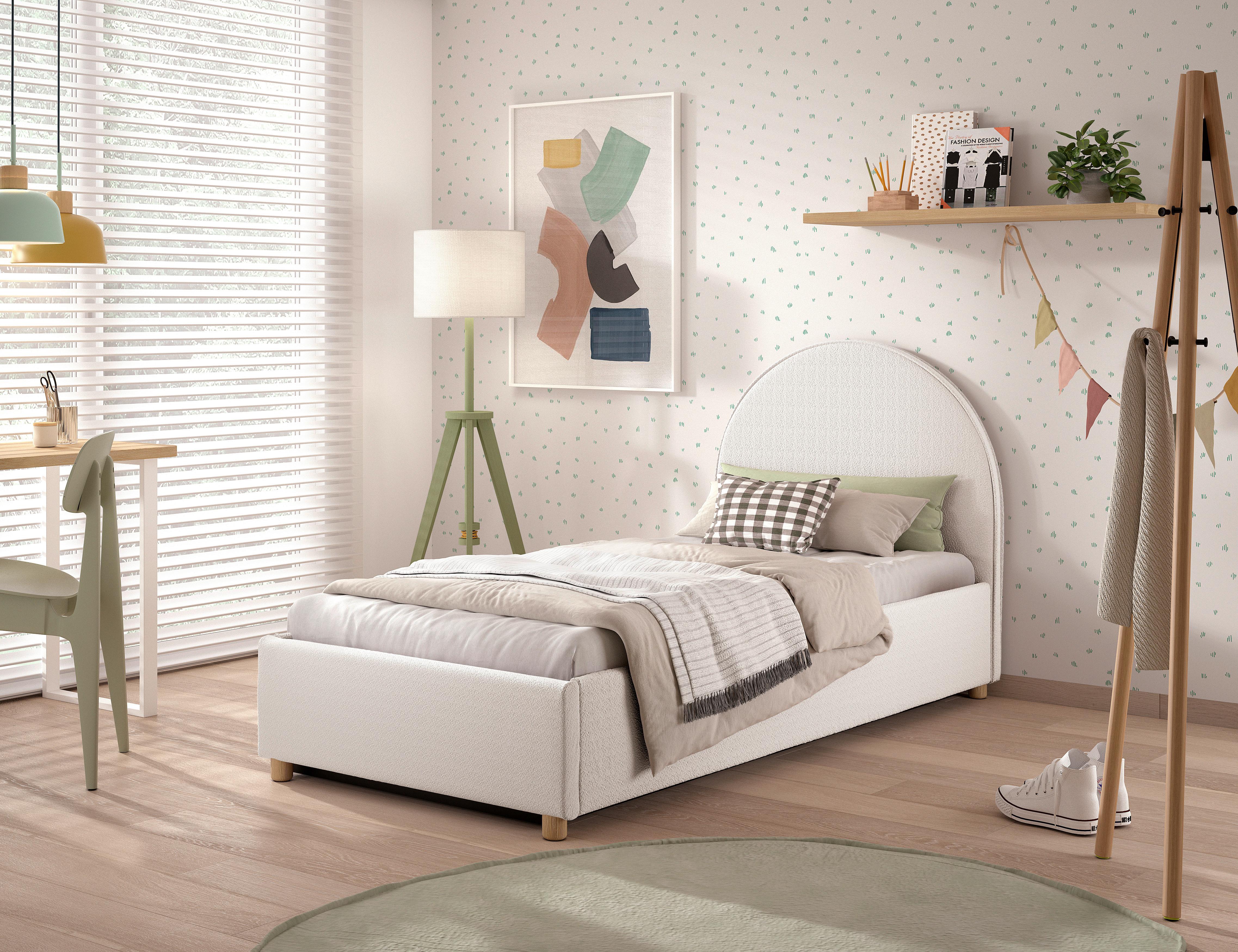 KINDER-/JUNIORBETT Moon Weiß 90x200cm - Weiß/Naturfarben, ROMANTIK / LANDHAUS, Holz/Textil (90/200cm) - Vipack