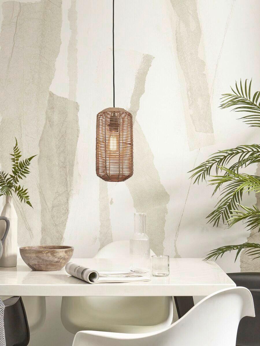 Hängeleuchte Tanami/H35/N - Naturfarben, Trend, Holz (18/18/35cm) - Good & Mojo