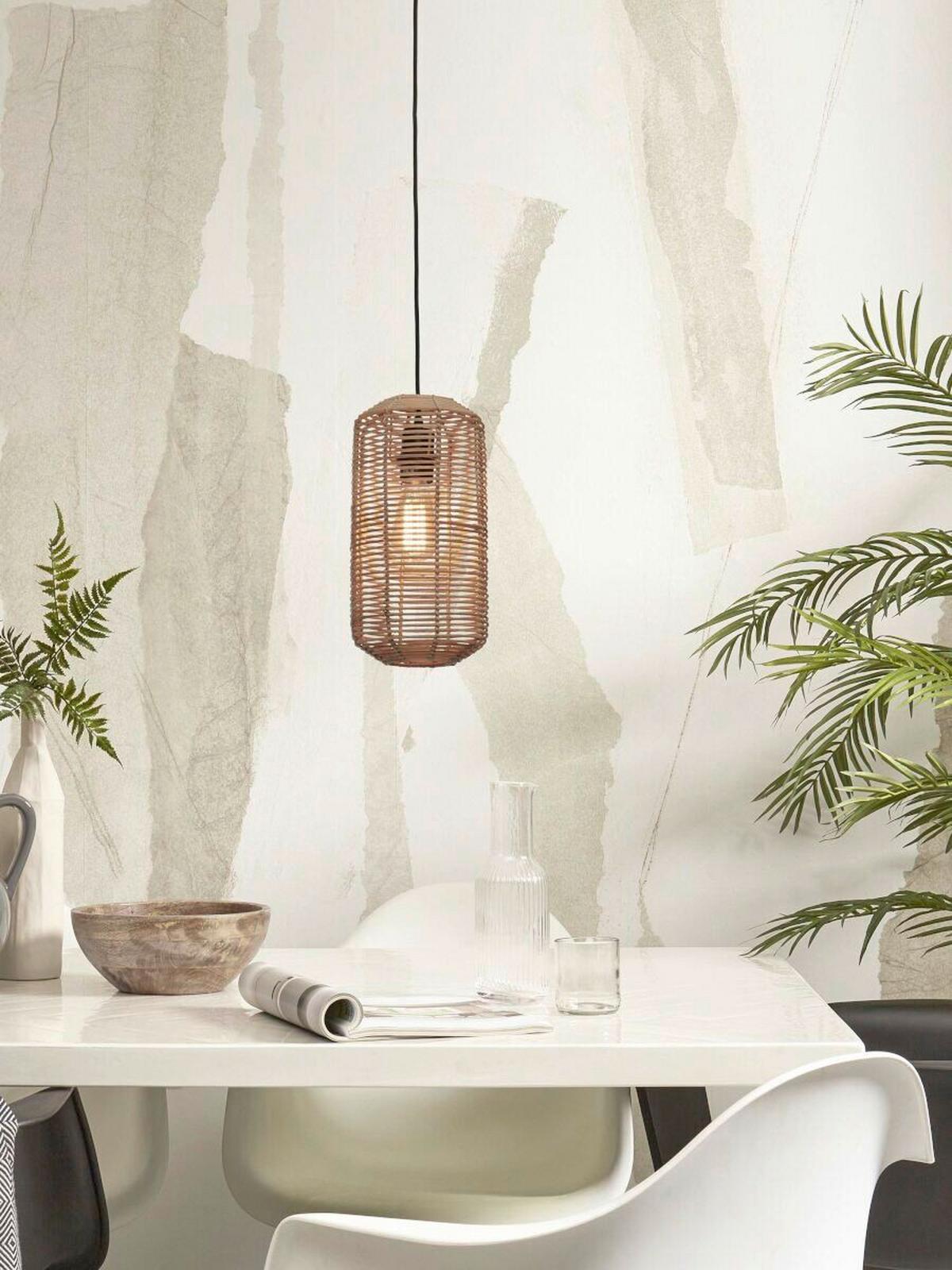 Hängeleuchte Tanami/H35/N - Naturfarben, Trend, Holz (18/18/35cm) - Good & Mojo