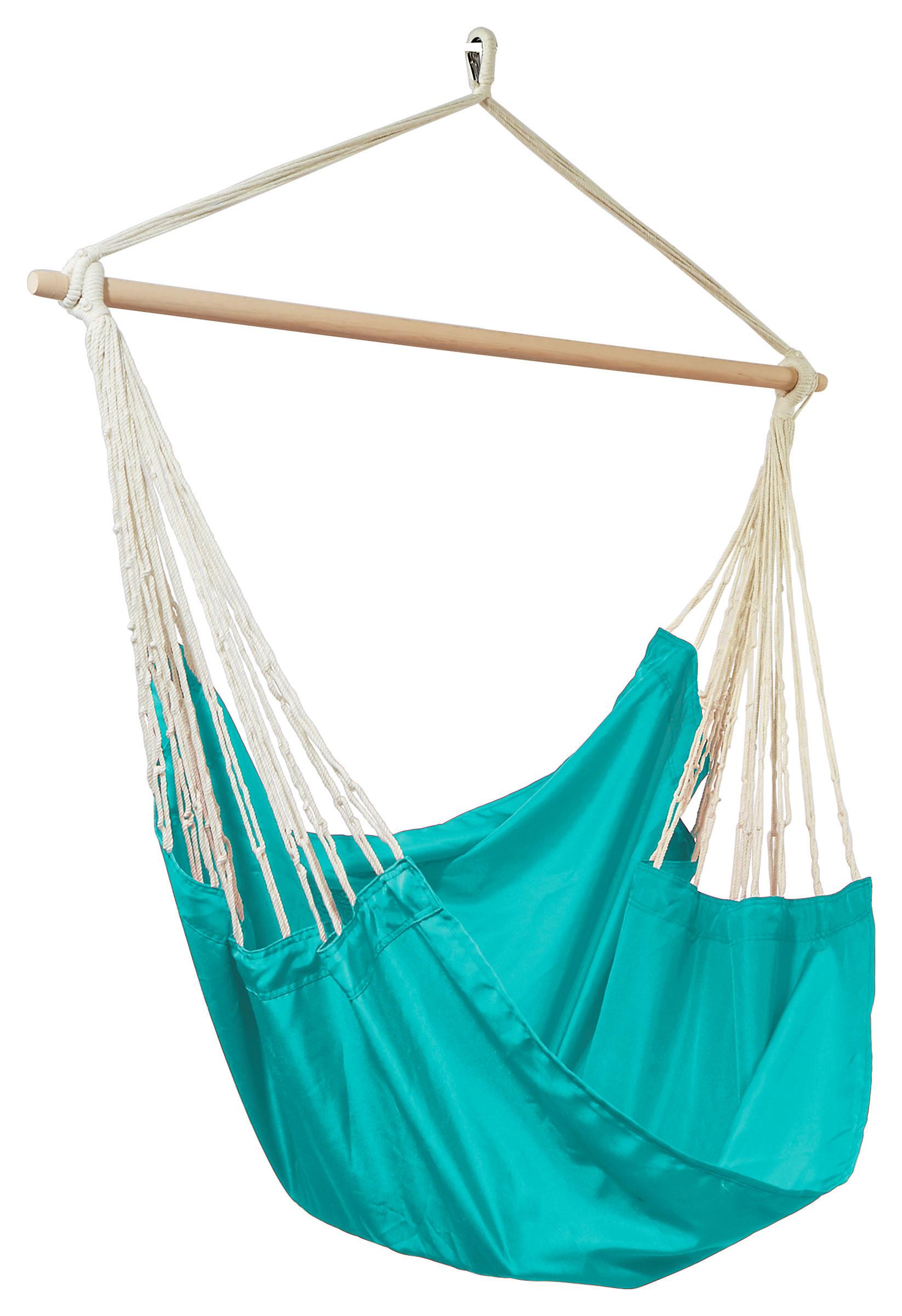 Hängesessel Chillax Türkis für Deckenmontage Bis 100 Kg - Türkis, KONVENTIONELL, Textil (120/130cm) - Ondega