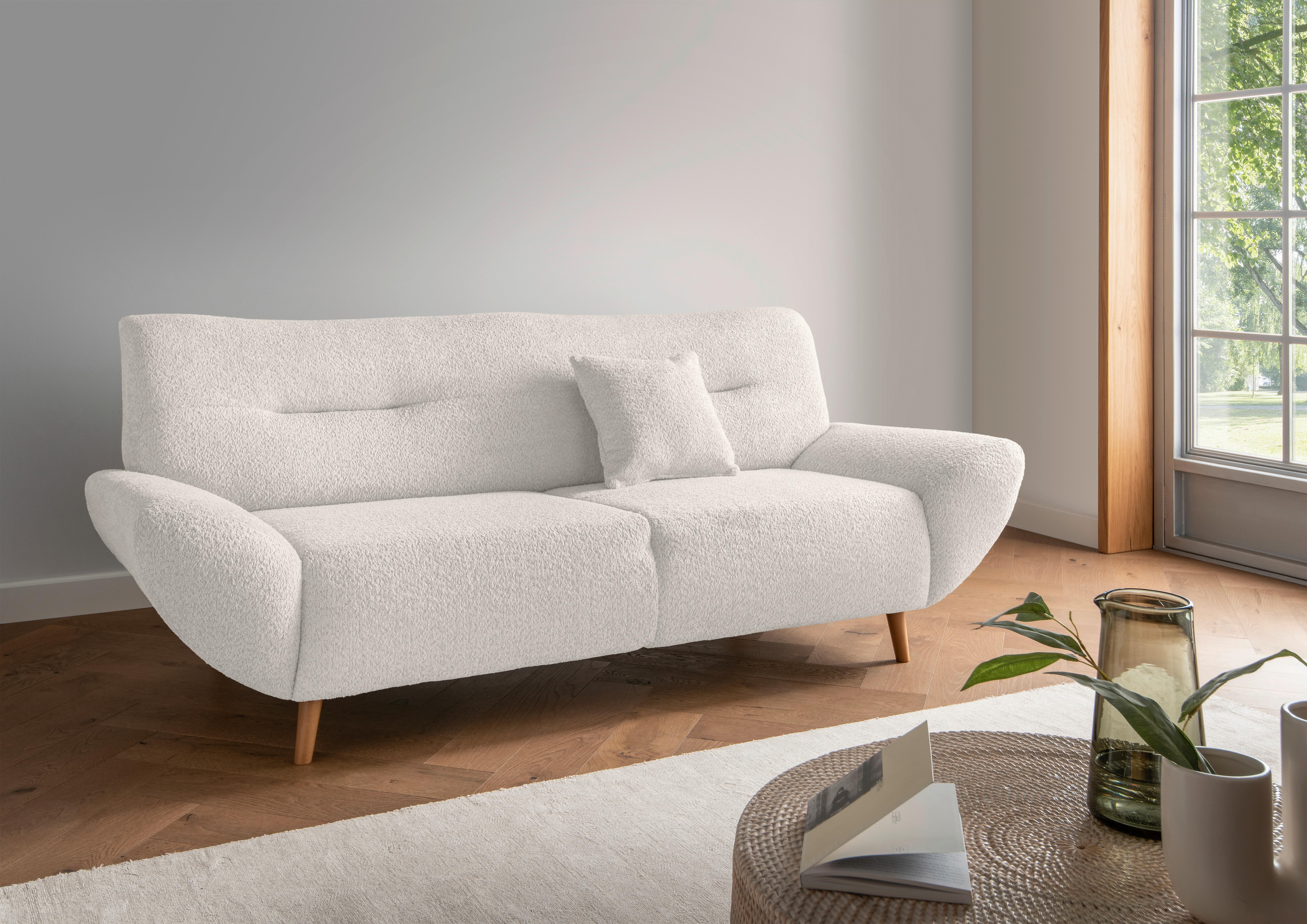 2-Sitzer-Sofa Frago, Weiß B: 173 cm - Wildeiche/Weiß, KONVENTIONELL, Textil (173/81/90cm) - MID.YOU