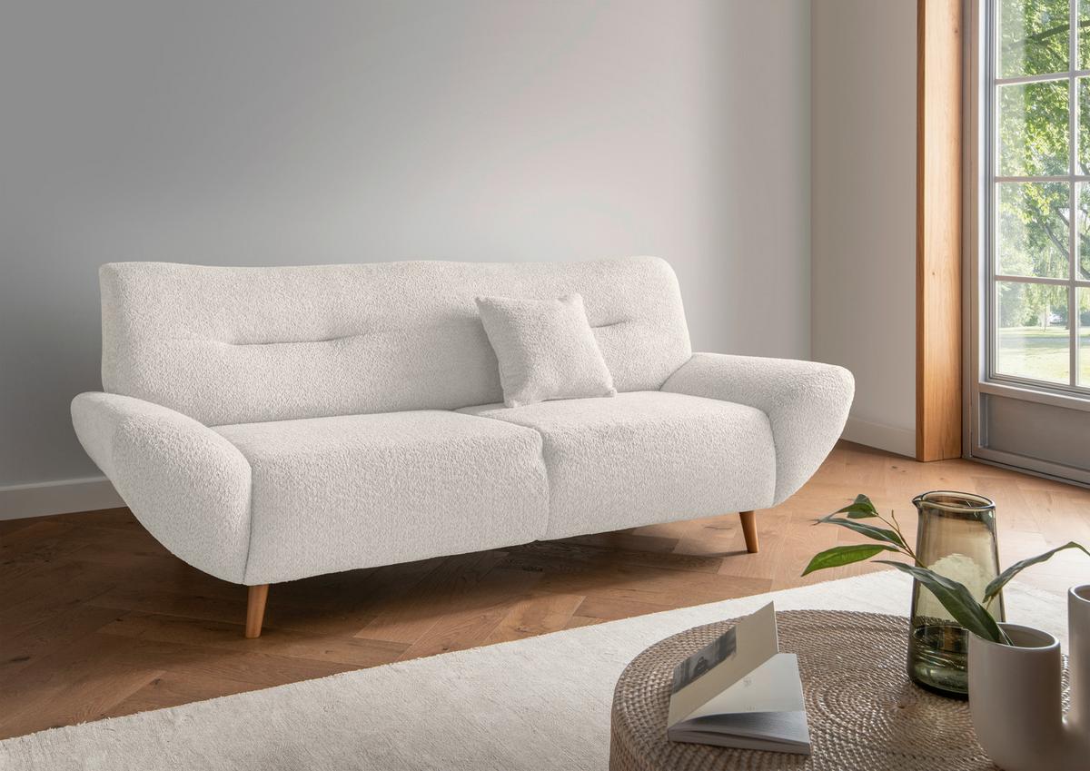 2-Sitzer-Sofa Frago, Weiß B: 173 cm - Wildeiche/Weiß, KONVENTIONELL, Textil (173/81/90cm) - MID.YOU