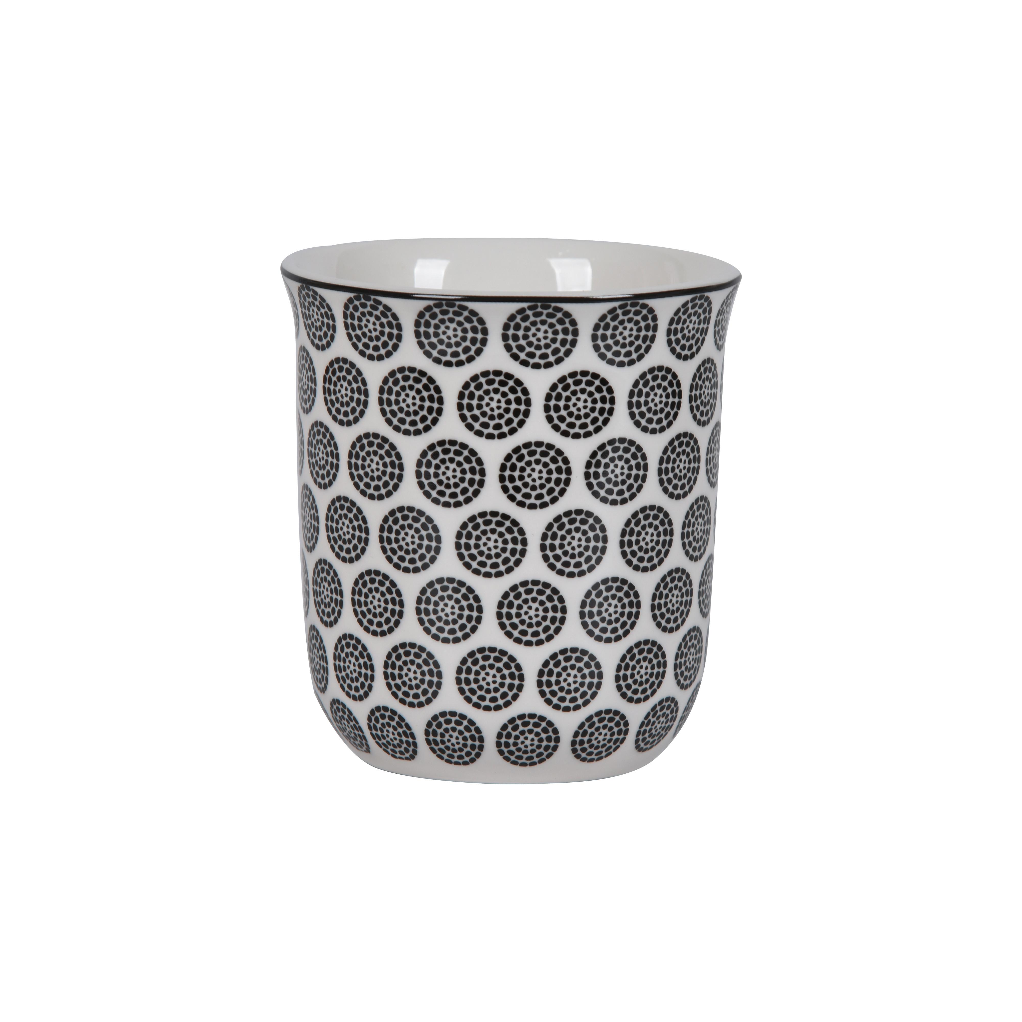 Hrnek na kávu SHIVA - bílá/černá, Lifestyle, keramika (8,4/9,2cm) - Mömax