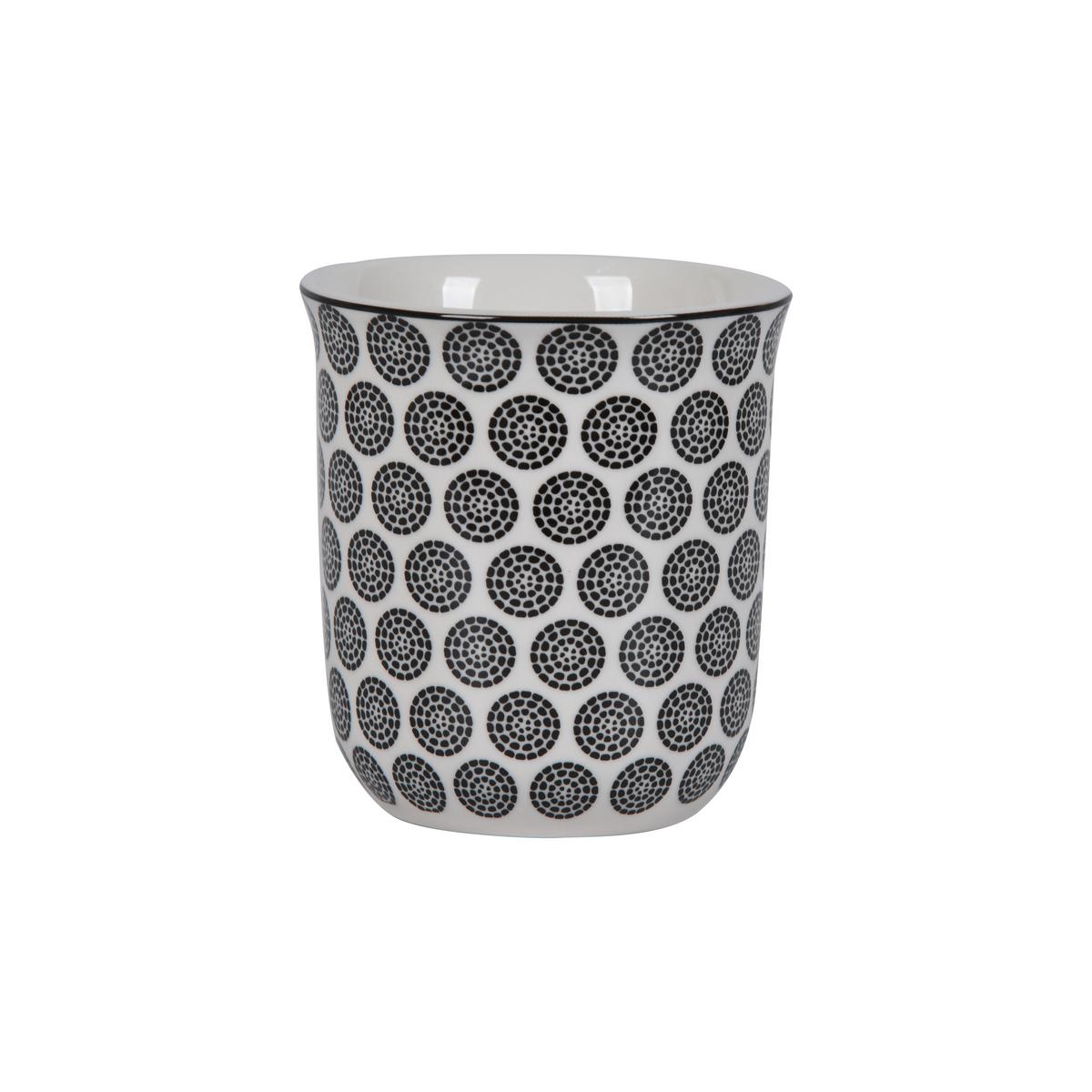 Hrnček na kávu SHIVA - čierna/biela, Lifestyle, keramika (8,4/9,2cm) - Mömax