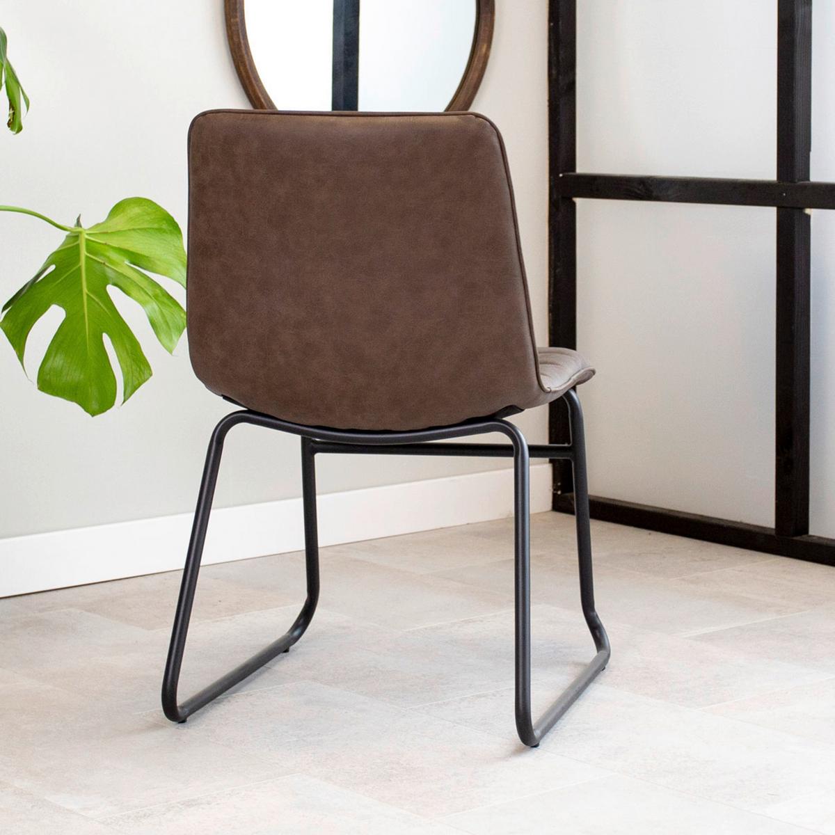 Stuhl Milan - Taupe/Schwarz, KONVENTIONELL, Kunststoff/Textil (48/77/56cm) - MID.YOU