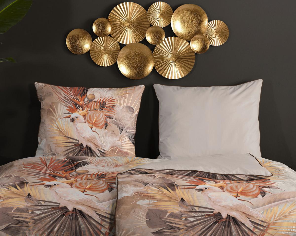 Wendebettwäsche Pippa Braun Taupe Beige 155x220 cm - Taupe/Beige, Natur, Textil (155/220cm)