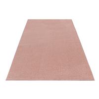 Hochflor Teppich Rosa Ata 60x100 cm - Rosa, KONVENTIONELL, Textil (60/100cm)