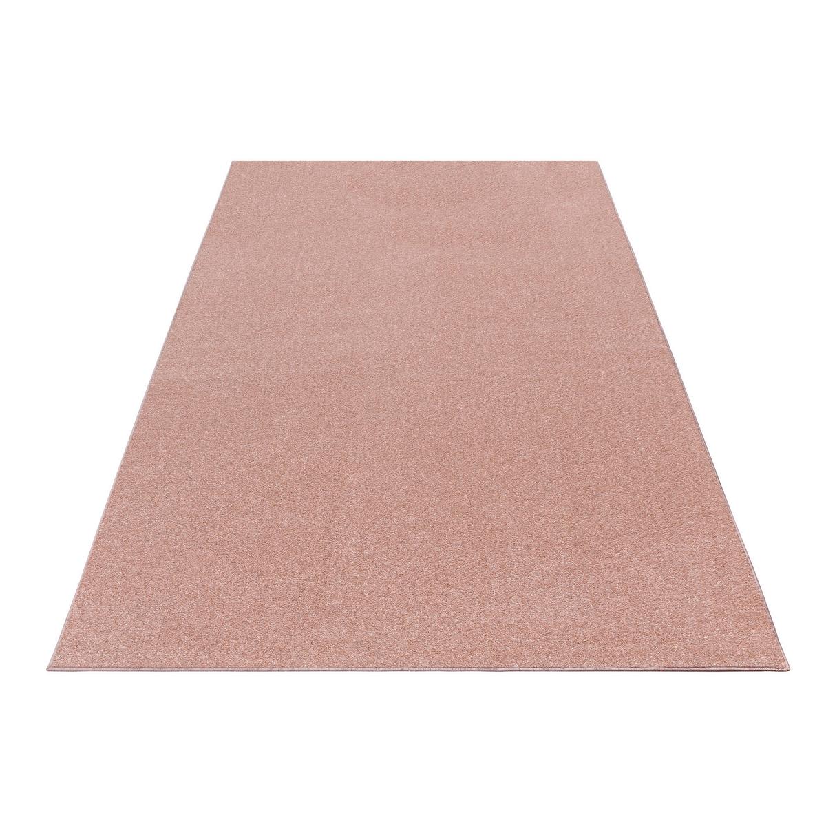 Hochflor Teppich Rosa Ata 60x100 cm - Rosa, KONVENTIONELL, Textil (60/100cm)
