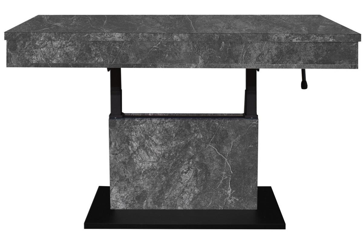 Couchtisch Lift Graphitfarben/schwarz B: 110cm - Schwarz/Graphitfarben, Design, Holzwerkstoff/Metall (110/58-77/60cm) - MID.YOU