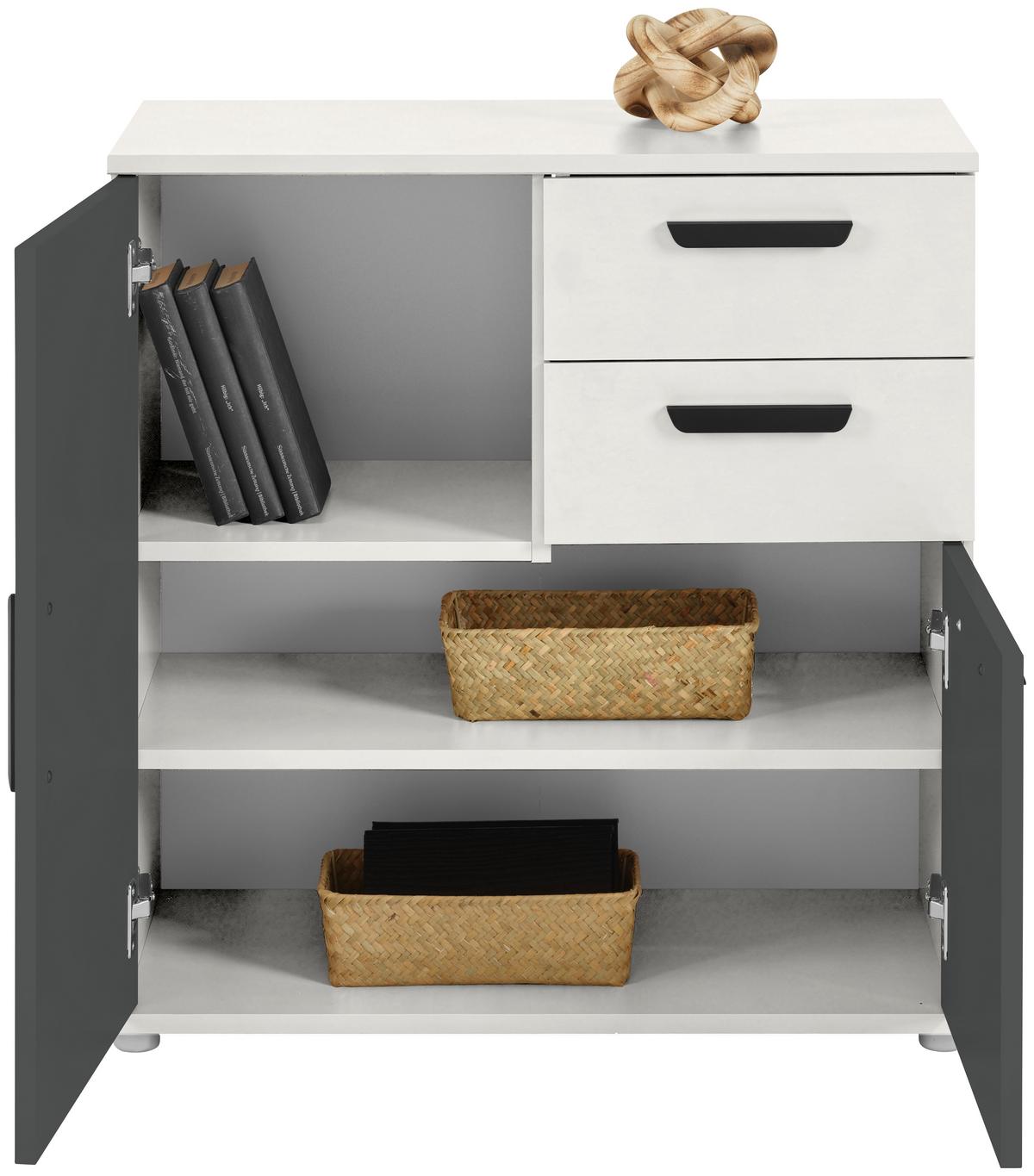 Kommode Basic Two Kaschmir/Anthrazit B: 71,4cm - Kaschmir/Anthrazit, KONVENTIONELL, Holzwerkstoff (71,4/75/33,2cm)