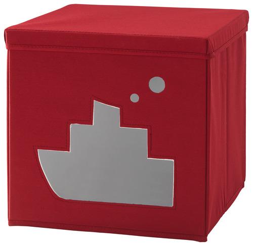 Skladací Box Alisa - Ca. 34l -Ext- - modrá/červená, kartón/textil (33/32/33cm) - Modern Living