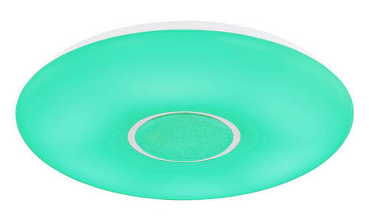 LED-Deckenleuchte Ø 48,5 cm, Timerfunktion und Farbwechsler - Klar/Opal, Design, Glas/Kunststoff (48,5/7,2cm) - Globo