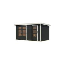 Gartenhaus Gaia 2c 40121 Gaia 2 C - Anthrazit/Weiß, Basics, Holz (400/209/213cm)