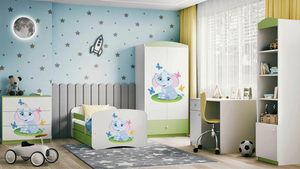 Kinder-/Juniorbett Babydreams Inkl. Matratze 80x160 - Birkefarben/Weiß, MODERN, Holz/Holzwerkstoff (80/160cm) - MID.YOU