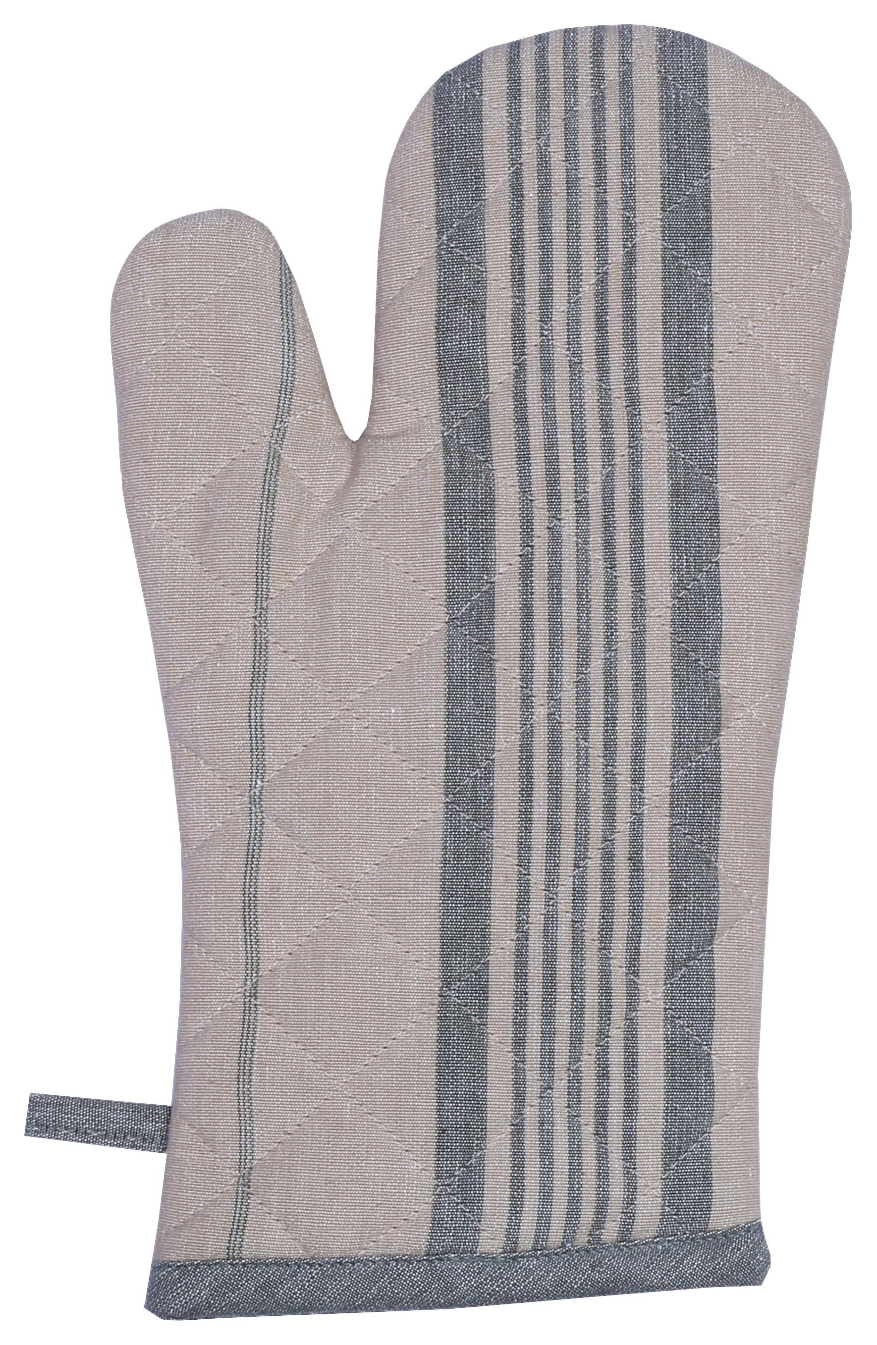 Kuchynská chňapka Henry, 18/32cm - béžová/šalviovozelená, Modern, textil (18/32cm) - Modern Living