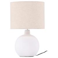 Tischleuchte Torcello - Beige/Weiß, Basics, Textil/Stein (32/32/51cm) - P & B