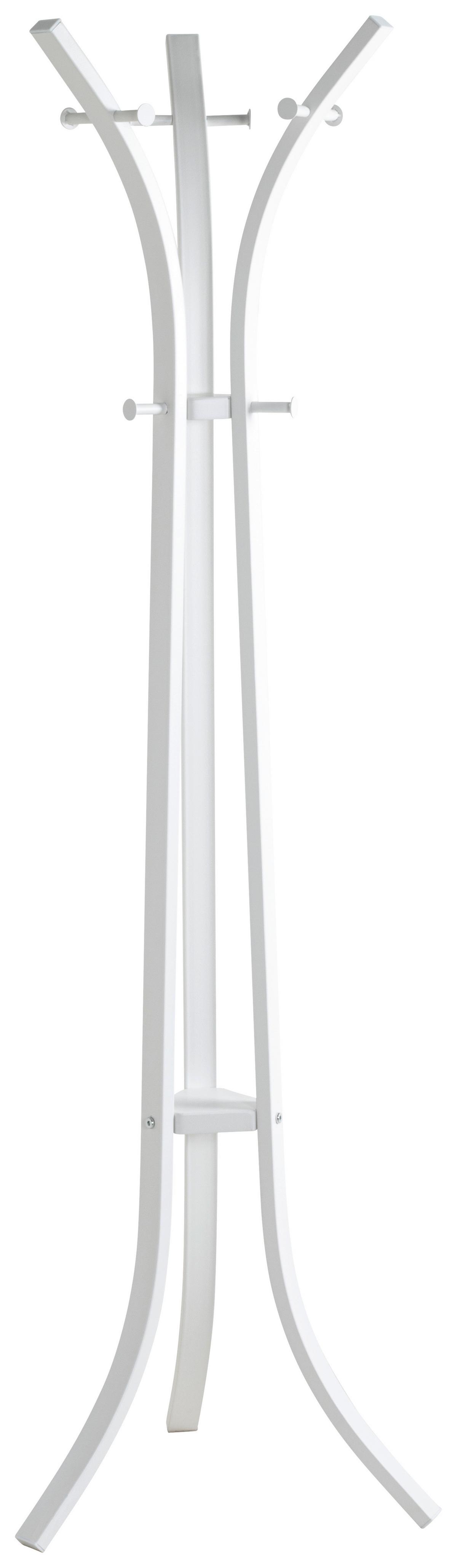 Kleiderständer 25388 Weiß Stahl 9 Haken H: 177 Cm - Weiß, Basics, Metall (45/177/45cm)