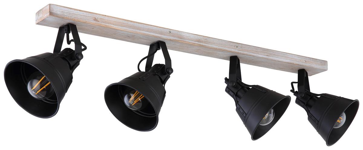 Strahler 15366s-4 Günther - Goldfarben/Schwarz, Trend, Holz/Metall (82/17,5/18cm) - Globo