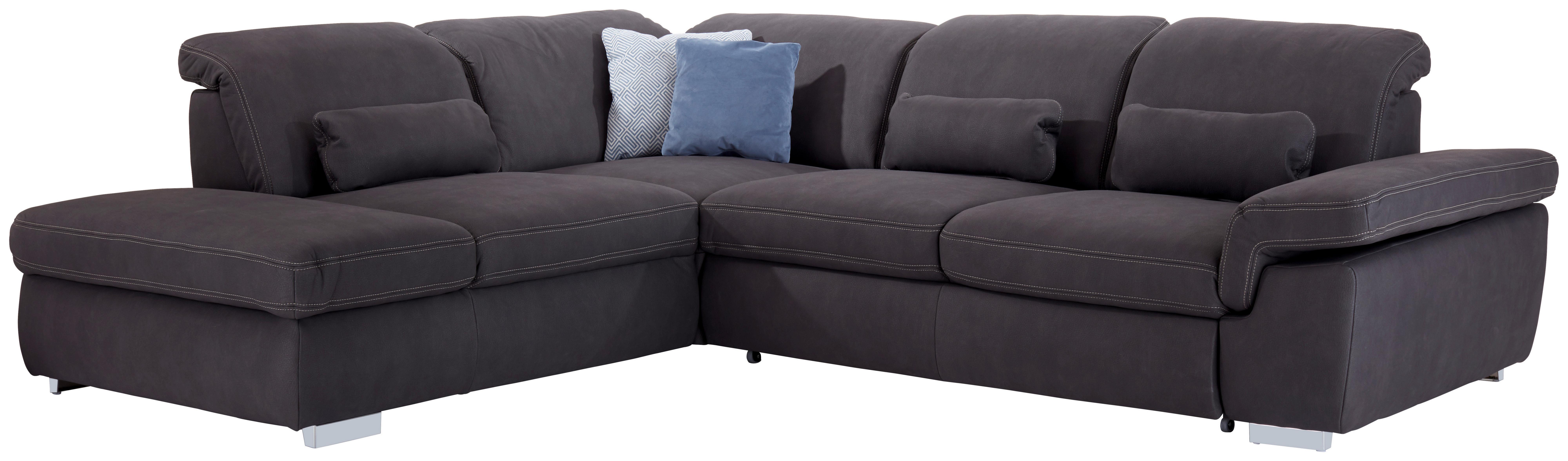 Ecksofa Mit Schlaffunktion + Bettkasten Amara, Textil - Beige/Anthrazit, MODERN, Textil (260/320cm) - Luca Bessoni