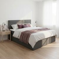 Boxspring posteľ s topperom Rosa, 180x200, antracitová - čierna/tmavosivá, Modern, drevo/kompozitné drevo (180/200cm) - Bessagi Home