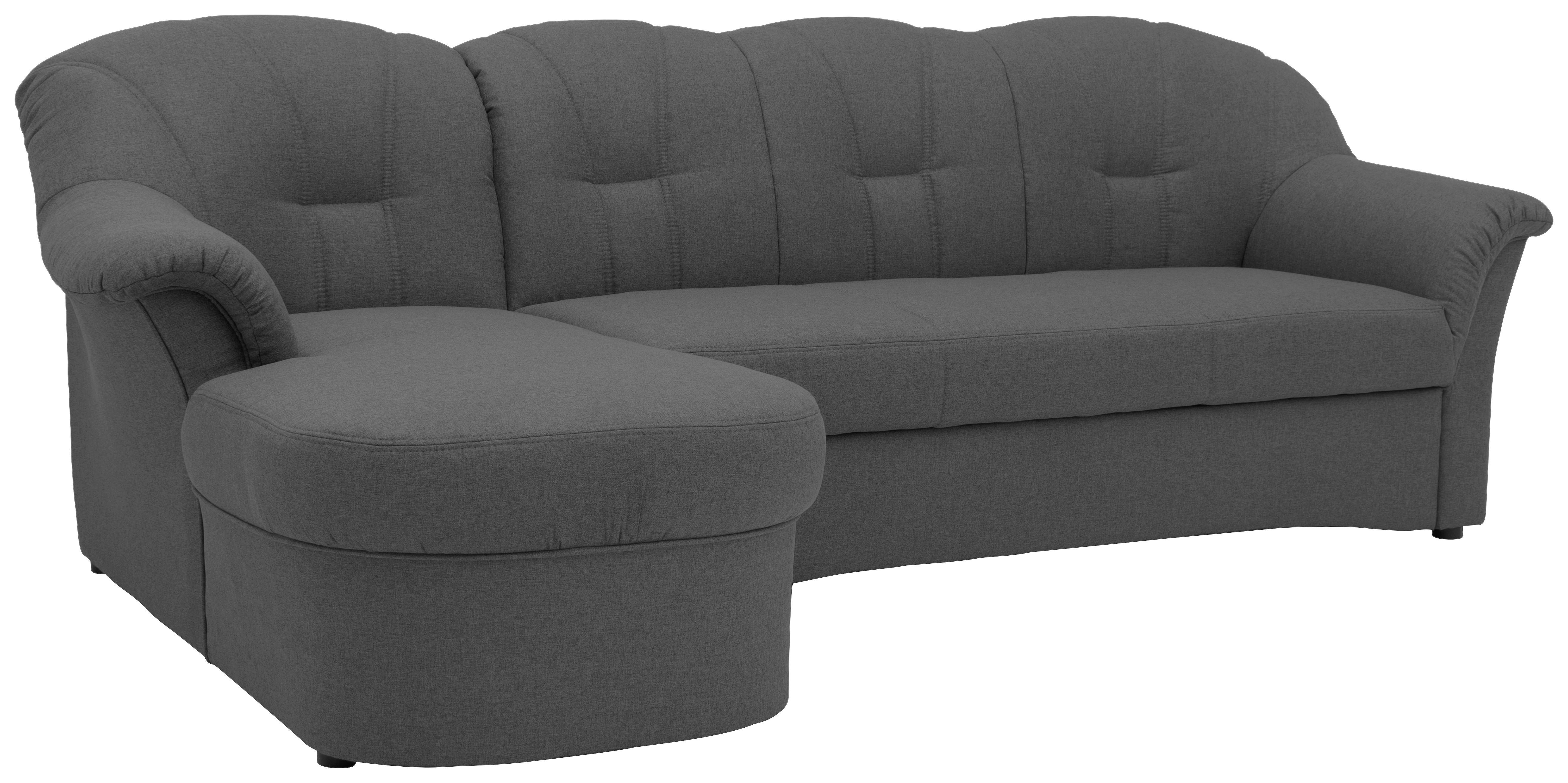 Ecksofa Papenburg Grau - Schwarz/Grau, KONVENTIONELL, Textil (142/233cm) - MID.YOU