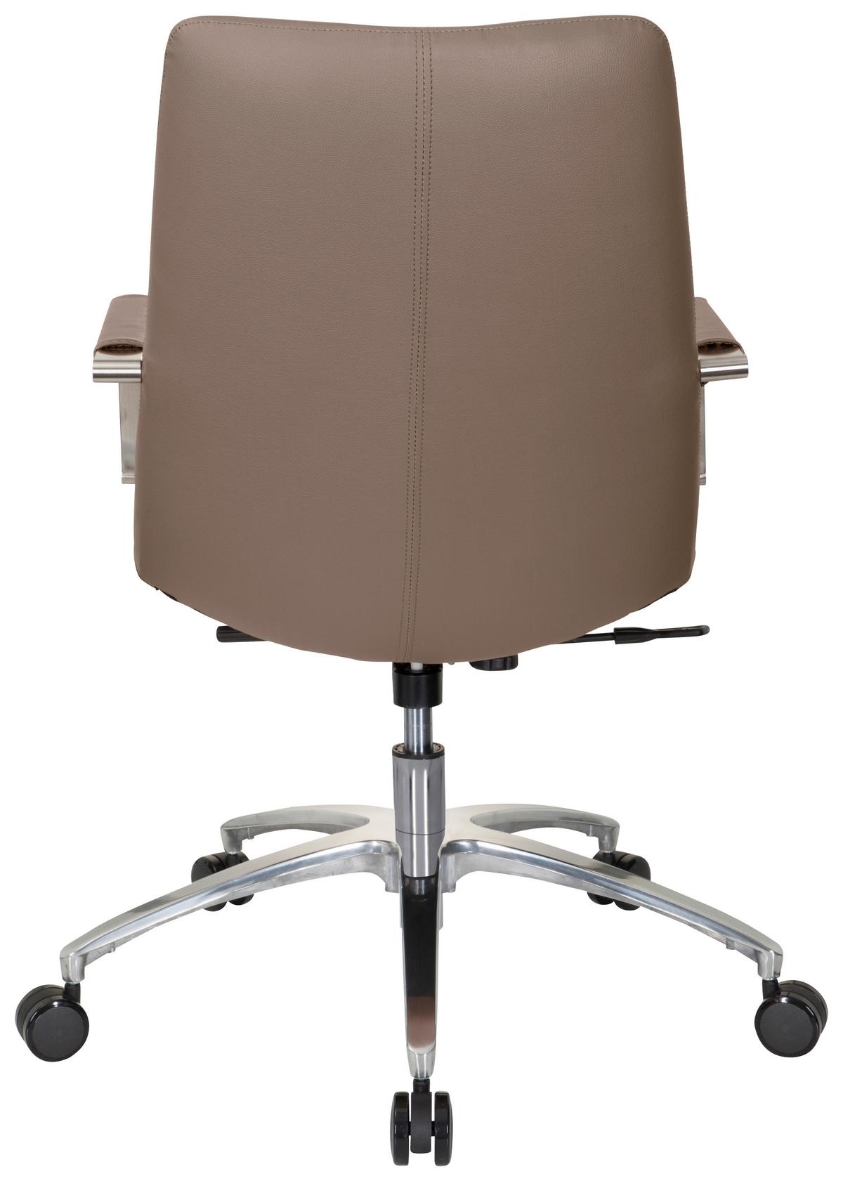 Drehstuhl Saranto Ii Lederlook Cappuccinofarben - Cappuccino, MODERN, Kunststoff/Textil (56/101/73cm) - MID.YOU