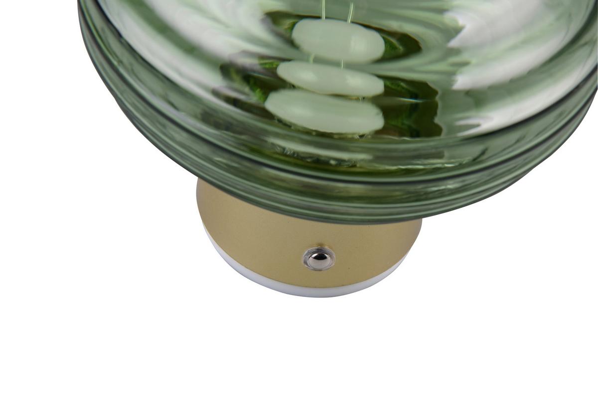 Led-wandleuchte Earl Grün Messingfarben D: 15,5 Cm - Messingfarben/Grün, LIFESTYLE, Glas/Metall (15,5/15cm)