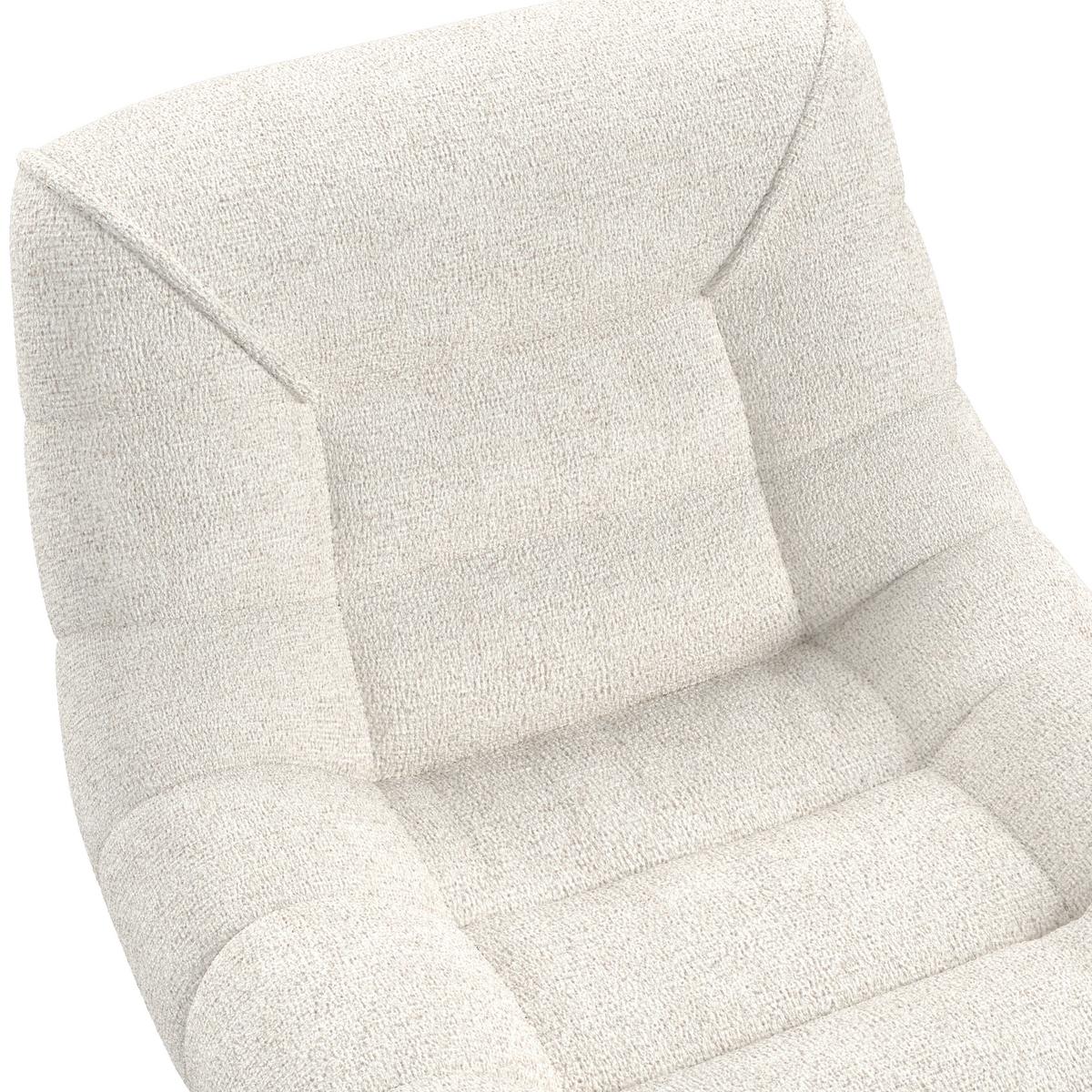 Relaxačné kreslo LORENA, svetlosivé buklé, max. 140 kg - čierna/svetlosivá, Modern, kov/textil (101/83/95cm) - Bessagi Home