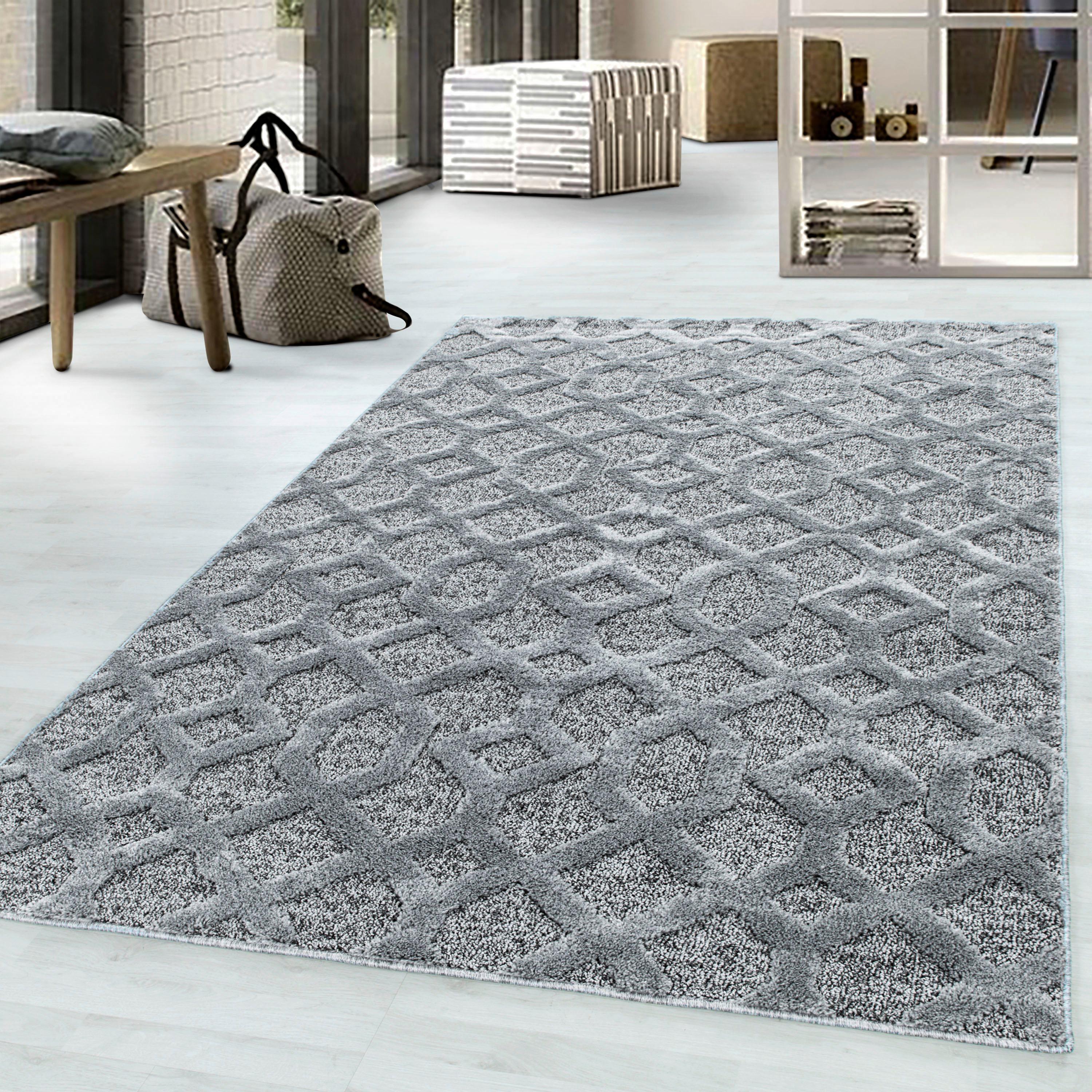 Tkaný koberec sivá 60x110 cm - šedá, Konvenční, textil (60/110cm)