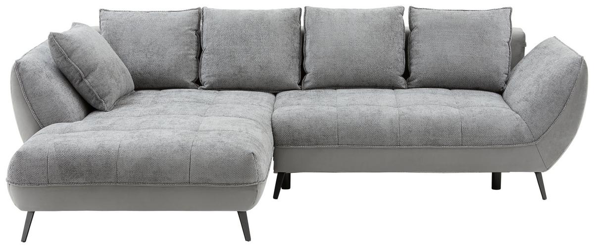 Ecksofa Midway - Schwarz/Grau, MODERN, Holz/Holzwerkstoff (187/282cm)