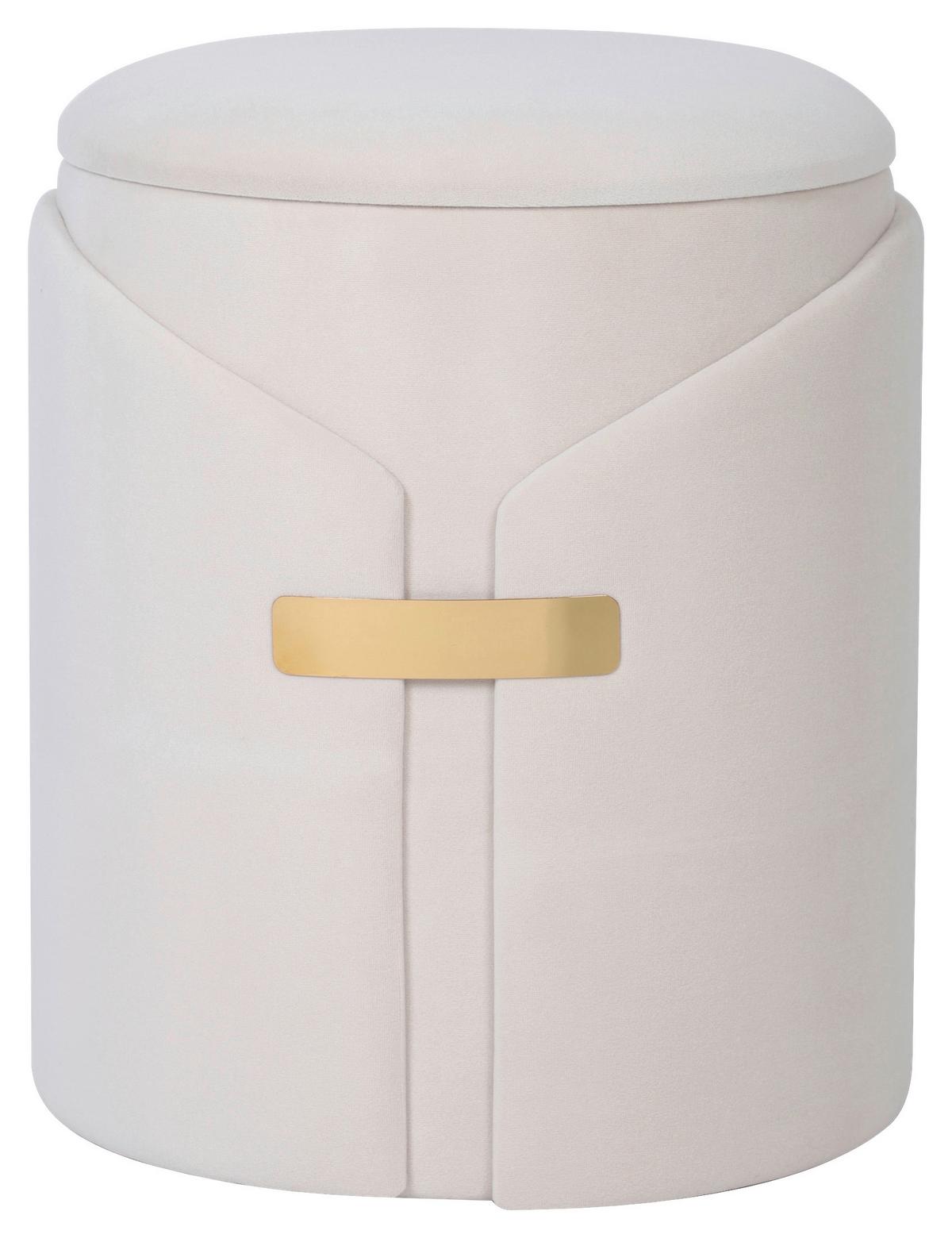 Hocker Forcet 125 2-teilig Beige D: 37/30,5 Cm - Beige, Design, Textil (30,5+37cm) - Kayoom