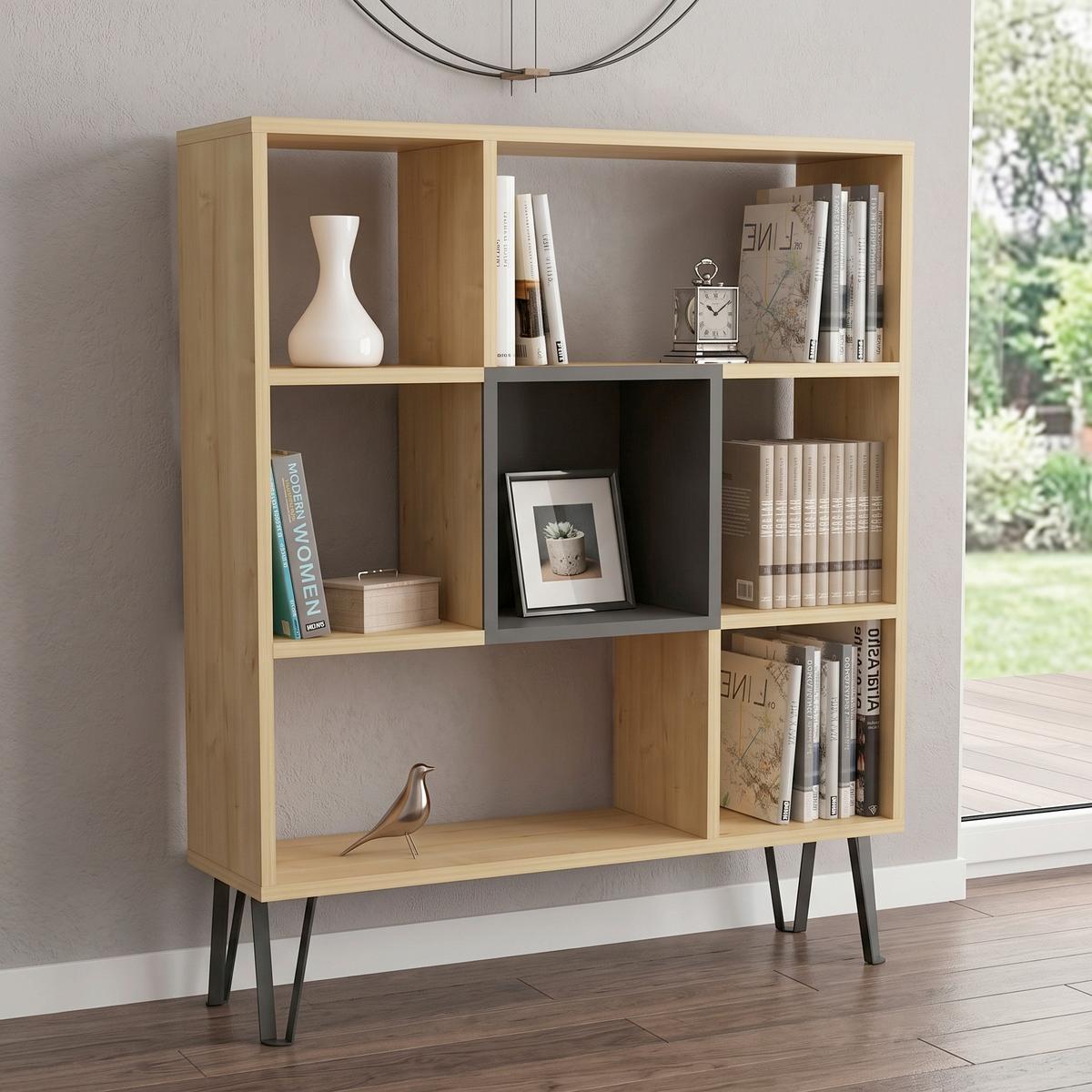 REGÁL ARVEN - farba duba, Design, kompozitné drevo (90/107,8/25cm) - Livetastic