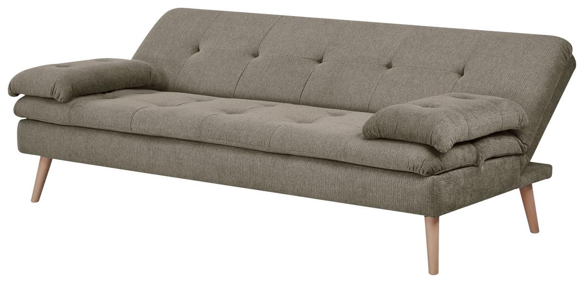 Schlafsofa Armano Braun B: 190 cm - Braun/Naturfarben, Basics, Holz/Textil (190/83/87cm) - P & B